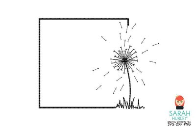 Square Dandelion Frame SVG Sarah Hurley 