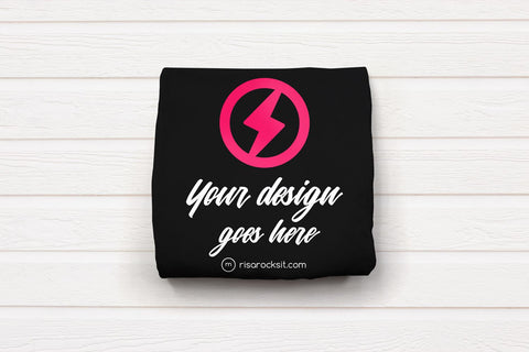 Square Folded Shirt Photoshop PSD and PNG Product Mockup Mock Up Photo Risa Rocks It 