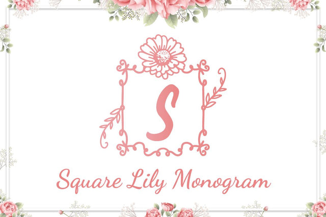 Square Lily Monogram Font Attype studio 