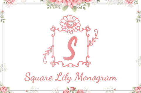 Square Lily Monogram Font Attype studio 