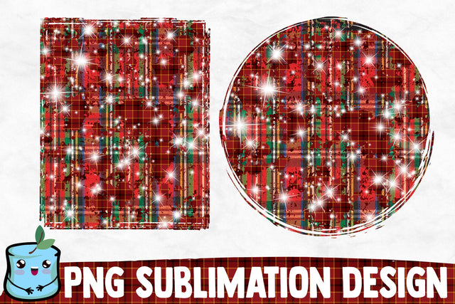 Square Plaid Christmas Backgrounds Sublimation MintyMarshmallows 