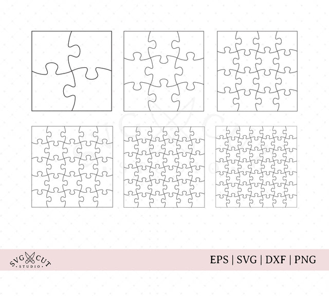 Square Puzzle Templates SVG Files SVG SVG Cut Studio 