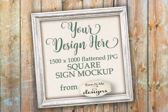 Square Sign Mockup flattened jpg file Mock Up Photo Ewe-N-Me Designs 