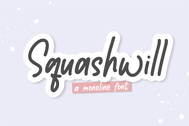 Squashwill Font Qwrtype Foundry 
