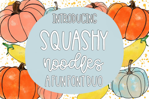 Squashy Noodles - A fun font duo Font Twiggy Smalls Crafts 