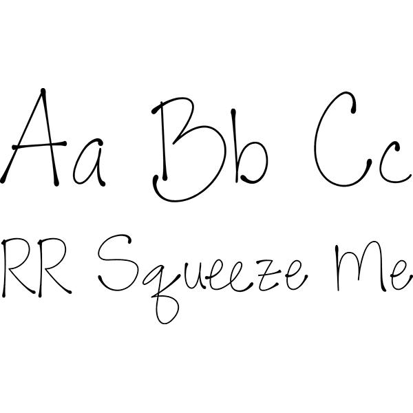 Squeeze Me Font Font Rivka’s Renditions 