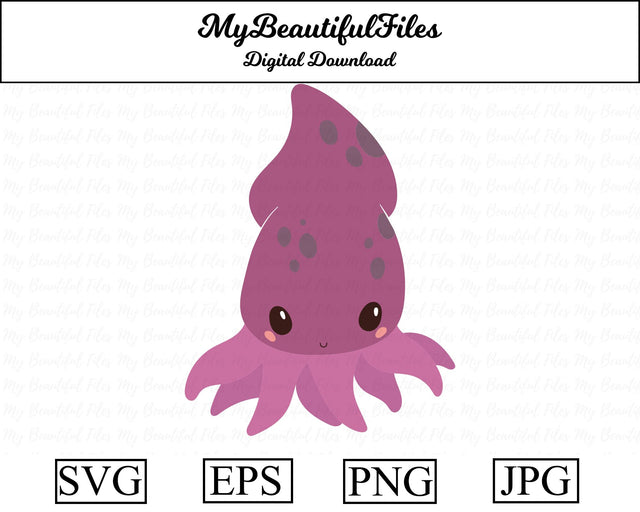 Squid - Animal SVG MyBeautifulFiles 