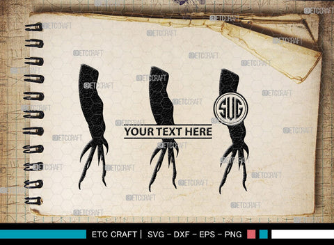 Squid Monogram, Squid Silhouette, Squid SVG, Octopus Svg, Kraken Svg, Giant Squid Svg, Sea Monster Svg, SB00324 SVG ETC Craft 