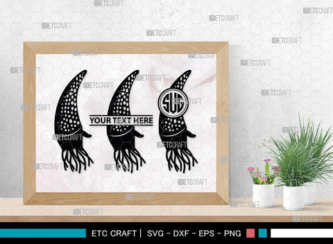 Squid Monogram, Squid Silhouette, Squid SVG, Octopus Svg, Kraken Svg, Giant Squid Svg, Sea Monster Svg, SB00324 SVG ETC Craft 