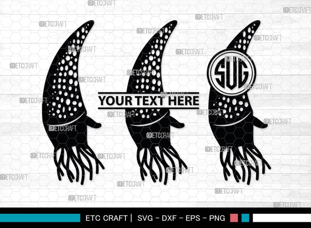 Squid Monogram, Squid Silhouette, Squid SVG, Octopus Svg, Kraken Svg, Giant Squid Svg, Sea Monster Svg, SB00324 SVG ETC Craft 