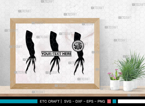 Squid Monogram, Squid Silhouette, Squid SVG, Octopus Svg, Kraken Svg, Giant Squid Svg, Sea Monster Svg, SB00324 SVG ETC Craft 