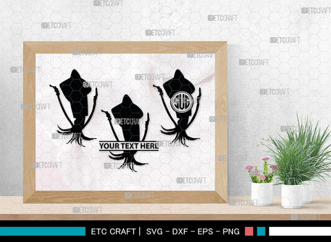Squid Monogram, Squid Silhouette, Squid SVG, Octopus Svg, Kraken Svg, Giant Squid Svg, Sea Monster Svg, SB00324 SVG ETC Craft 
