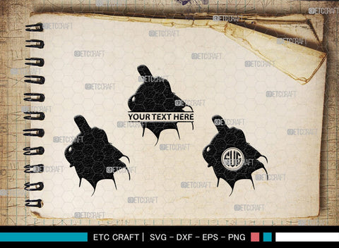 Squid Monogram, Squid Silhouette, Squid SVG, Octopus Svg, Kraken Svg, Giant Squid Svg, Sea Monster Svg, SB00324 SVG ETC Craft 