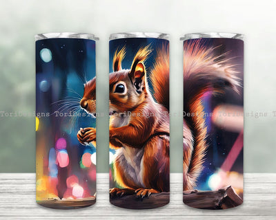 Squirrel 20 oz Skinny Tumbler Sublimation Design, Straight & Tapered Wrap, Squirrel Tumbler Wrap, Tumbler Png, Instant Download Sublimation ToriDesigns 