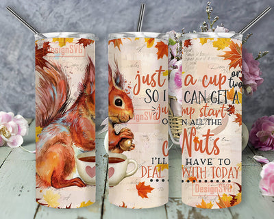 Squirrel 20oz Skinny Tumbler Png, Lid Cute Rodent Animal Lover, Squirrel Tumbler Wrap, Squirrel Coffee Tumbler, Squirrel Mug with Lid Sublimation DesignSVG 