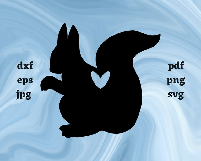 Squirrel Heart SVG Cut File SVG Northern Light SVG 
