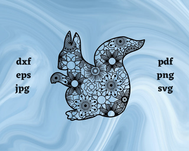 Squirrel Mandala SVG Cut File SVG Northern Light SVG 