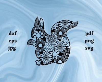 Squirrel Mandala SVG Cut File SVG Northern Light SVG 