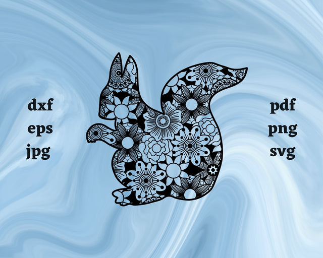 Squirrel Mandala SVG Cut File SVG Northern Light SVG 