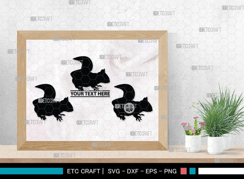 Squirrel Monogram, Squirrel Silhouette, Squirrel SVG, Forest Squirrel Svg, Squirrel Svg, Animal Svg, Forest Animal Svg, SB00325 SVG ETC Craft 