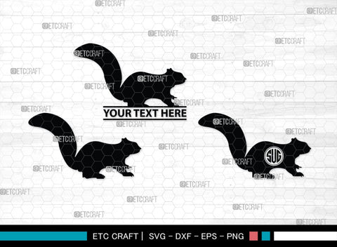 Squirrel Monogram, Squirrel Silhouette, Squirrel SVG, Forest Squirrel Svg, Squirrel Svg, Animal Svg, Forest Animal Svg, SB00325 SVG ETC Craft 