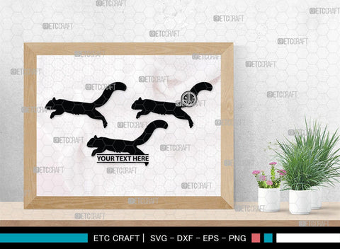 Squirrel Monogram, Squirrel Silhouette, Squirrel SVG, Forest Squirrel Svg, Squirrel Svg, Animal Svg, Forest Animal Svg, SB00325 SVG ETC Craft 