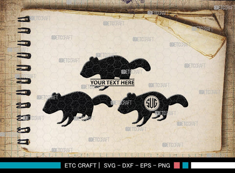 Squirrel Monogram, Squirrel Silhouette, Squirrel SVG, Forest Squirrel Svg, Squirrel Svg, Animal Svg, Forest Animal Svg, SB00325 SVG ETC Craft 