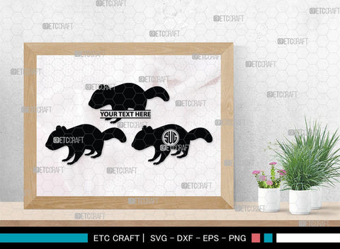 Squirrel Monogram, Squirrel Silhouette, Squirrel SVG, Forest Squirrel Svg, Squirrel Svg, Animal Svg, Forest Animal Svg, SB00325 SVG ETC Craft 