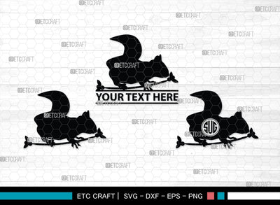 Squirrel Monogram, Squirrel Silhouette, Squirrel SVG, Forest Squirrel Svg, Squirrel Svg, Animal Svg, Forest Animal Svg, SB00325 SVG ETC Craft 