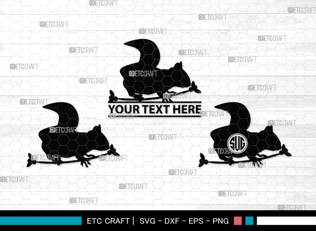 Squirrel Monogram, Squirrel Silhouette, Squirrel SVG, Forest Squirrel Svg, Squirrel Svg, Animal Svg, Forest Animal Svg, SB00325 SVG ETC Craft 