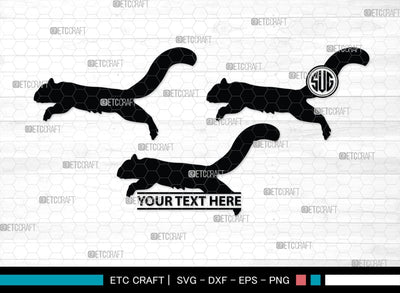 Squirrel Monogram, Squirrel Silhouette, Squirrel SVG, Forest Squirrel Svg, Squirrel Svg, Animal Svg, Forest Animal Svg, SB00325 SVG ETC Craft 