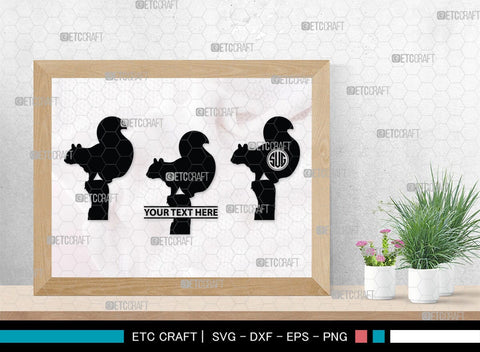 Squirrel Monogram, Squirrel Silhouette, Squirrel SVG, Forest Squirrel Svg, Squirrel Svg, Animal Svg, Forest Animal Svg, SB00325 SVG ETC Craft 