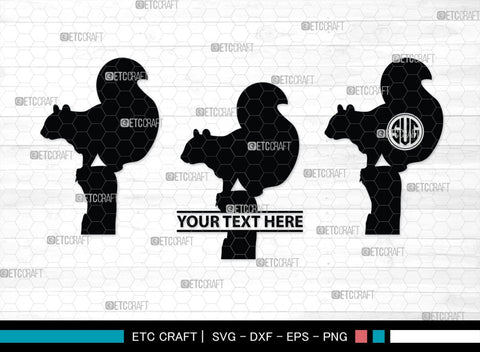 Squirrel Monogram, Squirrel Silhouette, Squirrel SVG, Forest Squirrel Svg, Squirrel Svg, Animal Svg, Forest Animal Svg, SB00325 SVG ETC Craft 