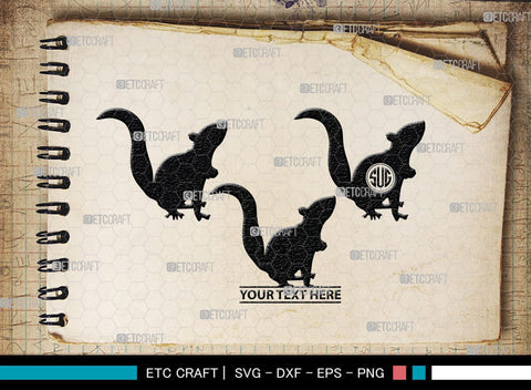 Squirrel Monogram, Squirrel Silhouette, Squirrel SVG, Forest Squirrel Svg, Squirrel Svg, Animal Svg, Forest Animal Svg, SB00325 SVG ETC Craft 