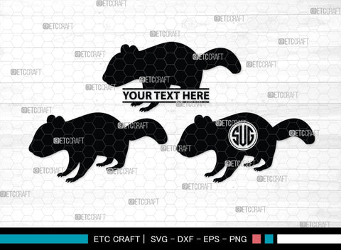 Squirrel Monogram, Squirrel Silhouette, Squirrel SVG, Forest Squirrel Svg, Squirrel Svg, Animal Svg, Forest Animal Svg, SB00325 SVG ETC Craft 