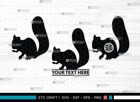 Squirrel Monogram, Squirrel Silhouette, Squirrel SVG, Forest Squirrel Svg, Squirrel Svg, Animal Svg, Forest Animal Svg, SB00325 SVG ETC Craft 
