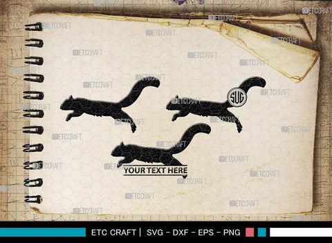 Squirrel Monogram, Squirrel Silhouette, Squirrel SVG, Forest Squirrel Svg, Squirrel Svg, Animal Svg, Forest Animal Svg, SB00325 SVG ETC Craft 