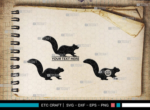 Squirrel Monogram, Squirrel Silhouette, Squirrel SVG, Forest Squirrel Svg, Squirrel Svg, Animal Svg, Forest Animal Svg, SB00325 SVG ETC Craft 