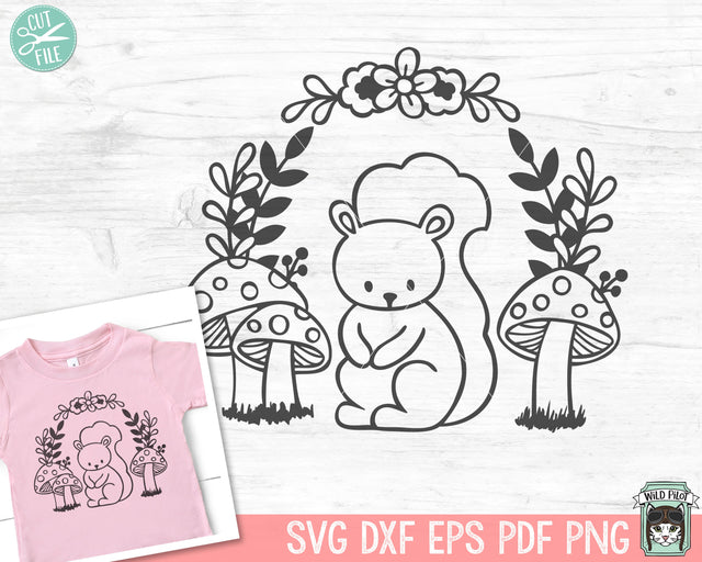 Squirrel Mushroom SVG Cut File SVG Wild Pilot 