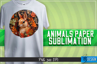 Squirrel Paper Sublimation | PNG 300 DPI Sublimation Fly Design 