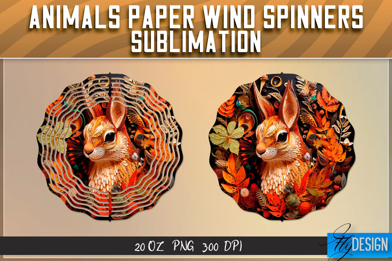 Squirrel Paper Wind Spinners Sublimation Sublimation Fly Design 