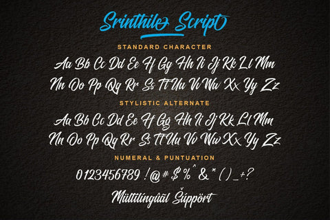 Srinthile Script Font studioalmeera 