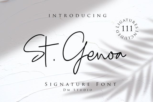St Genoa - Signature Font Font Dm Letter Studio 