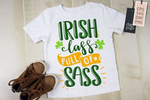 St Patrick Day SVG Irish Lass Full Of Sass Quotes SVG dapiyupi store 