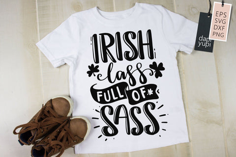 St Patrick Day SVG Irish Lass Full Of Sass Quotes SVG dapiyupi store 