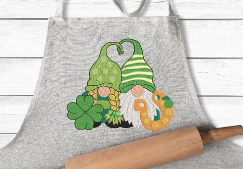 St. Patrick Gnome Couple Machine Embroidery Embroidery/Applique DESIGNS Canada Embroidery 