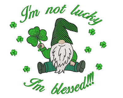 St. Patrick Gnome, Irish Gnome Machine Embroidery Design Embroidery/Applique DESIGNS Canada Embroidery 