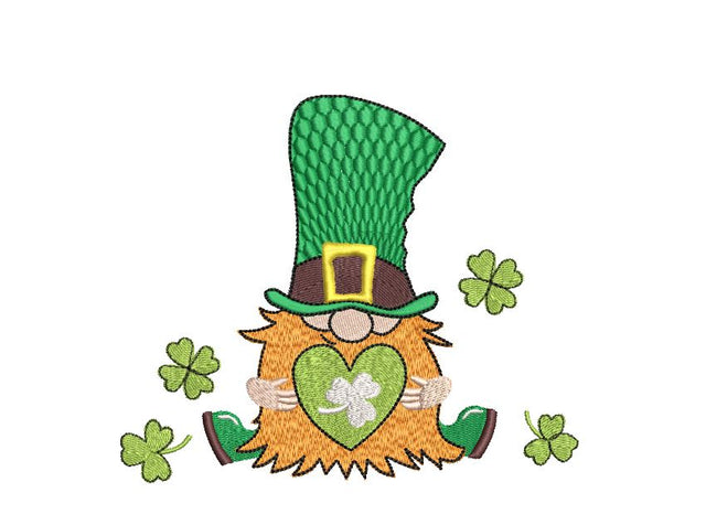 St. Patrick Gnome Machine Embroidery Design Embroidery/Applique DESIGNS Canada Embroidery 