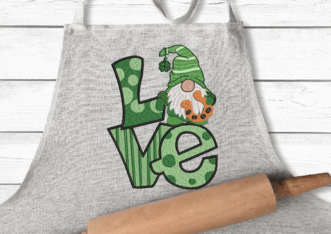 St Patrick LOVE Gnome Machine Embroidery Design Embroidery/Applique DESIGNS Canada Embroidery 
