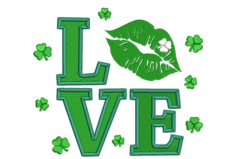 St. Patrick LOVE sign Machine Embroidery Design Embroidery/Applique DESIGNS Angie 